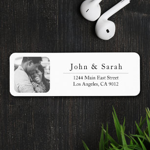 Single Photo Template Return Label Stickers