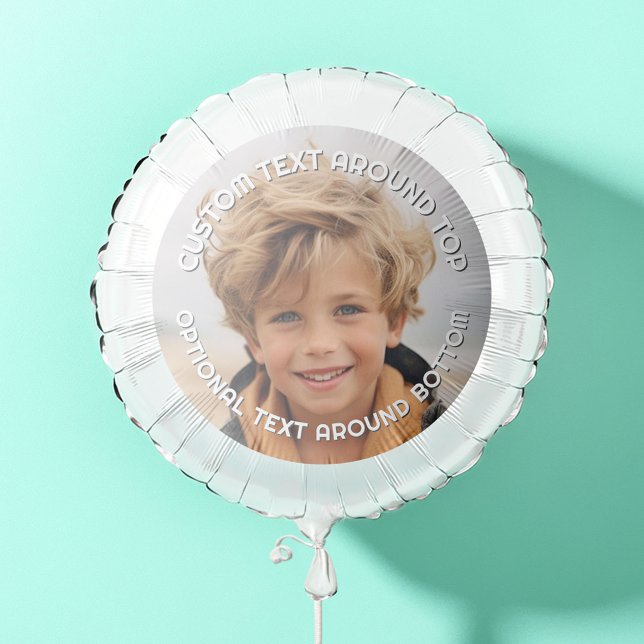 Single Picture - Photo with text Around Edges Balloon (Custom Mylar Balloon)