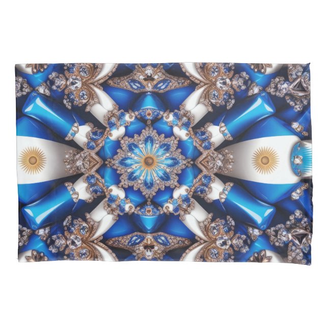 Single Pillowcase with Argentinian Colors (Front)