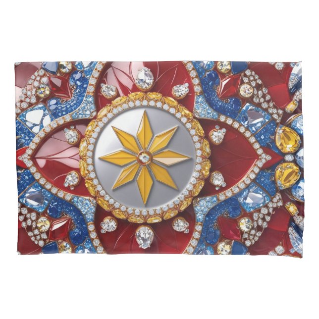 Single Pillowcase with Colombian Colors (Front)