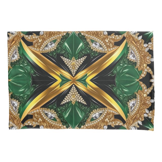Single Pillowcase with Jamaican Colors (Front)