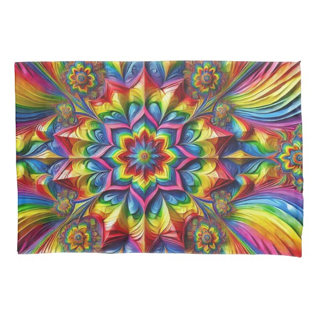 Single Pillowcase with LGBTQ Colors (Front)