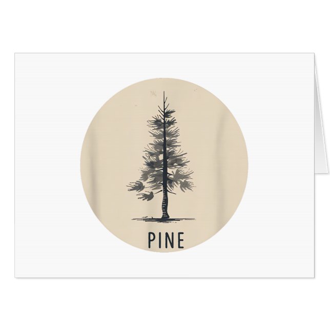 Single Pine Tree Outfit Card (Front Horizontal)
