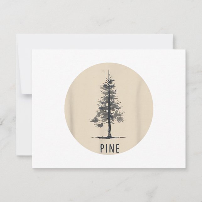 Single Pine Tree Outfit Save The Date (Front)