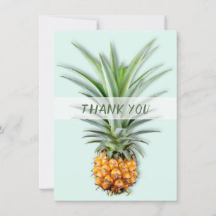 Single Pineapple Thank You Blank Flat Card