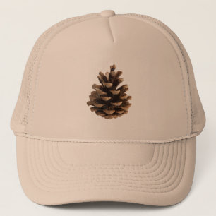 Single pinecone trucker hat