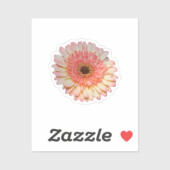 Single pink gerber flower sticker (Sheet)