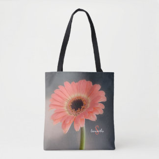 Single Pink Gerbera Tote bag