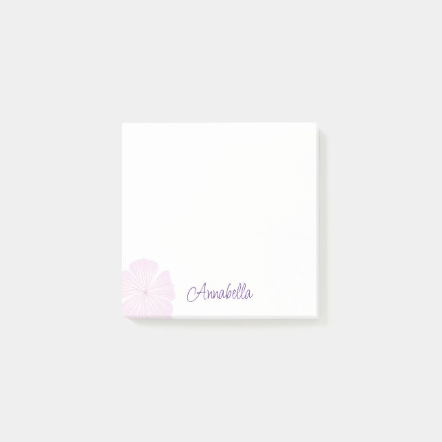 Single Pink Lavatera Notes (Front)