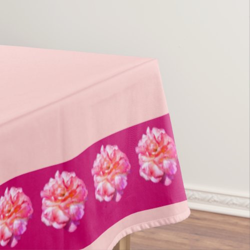 Single Pink Rose 52 x 70 tablecloth