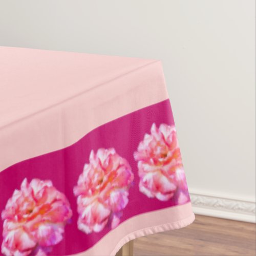 Single Pink Rose 60 x 104 Tablecloth