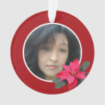 Single Poinsettia Design Ornament