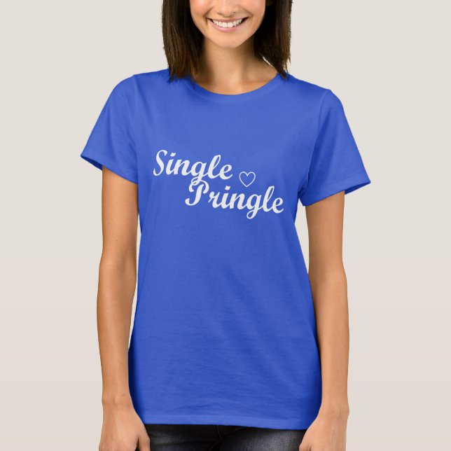 "Single Pringle" Women's T-shirt Blue (Front)