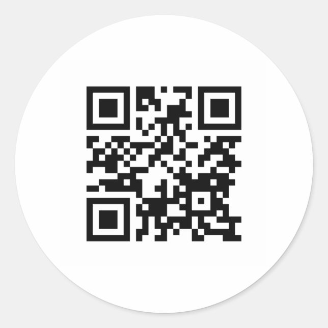 Single Property Website QR CODE Classic Round Sticker (Front)