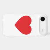 Single Red Heart iPhone 4 Case-Mate Barely There Case (Back (Horizontal))