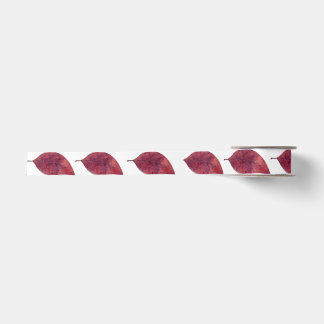 Single Red Leaf Satin Ribbon