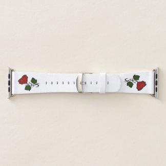 Single Red Rose Apple Watch Band