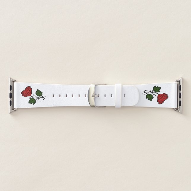 Single Red Rose Apple Watch Band (Band)