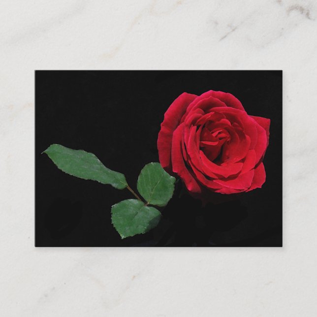 Single Red Rose ATC Business Card (Front)
