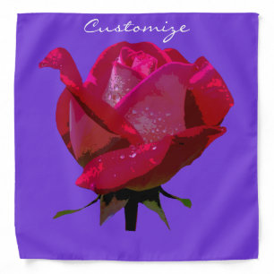single red rose bandana