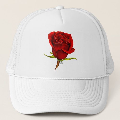 Single Red Rose Cap