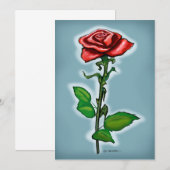 Single Red Rose Card (Front/Back)