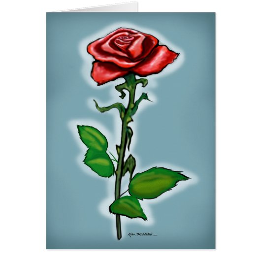Single Red Rose Cards (Front)