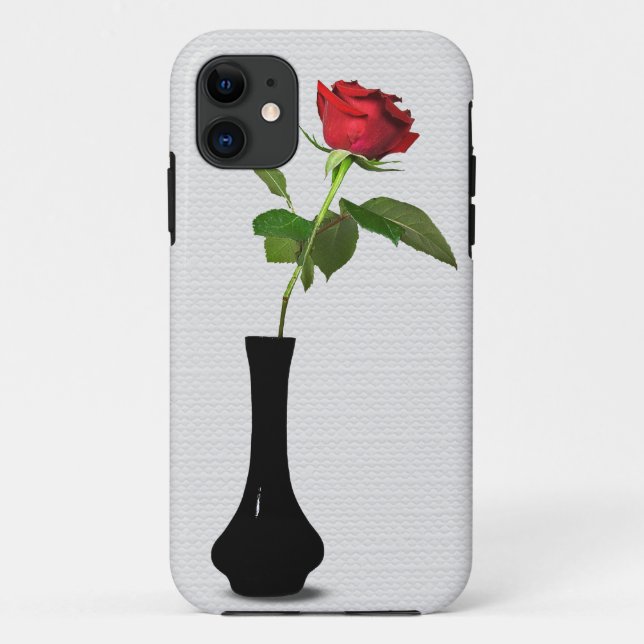 Single Red Rose Case-Mate iPhone Case (Back)