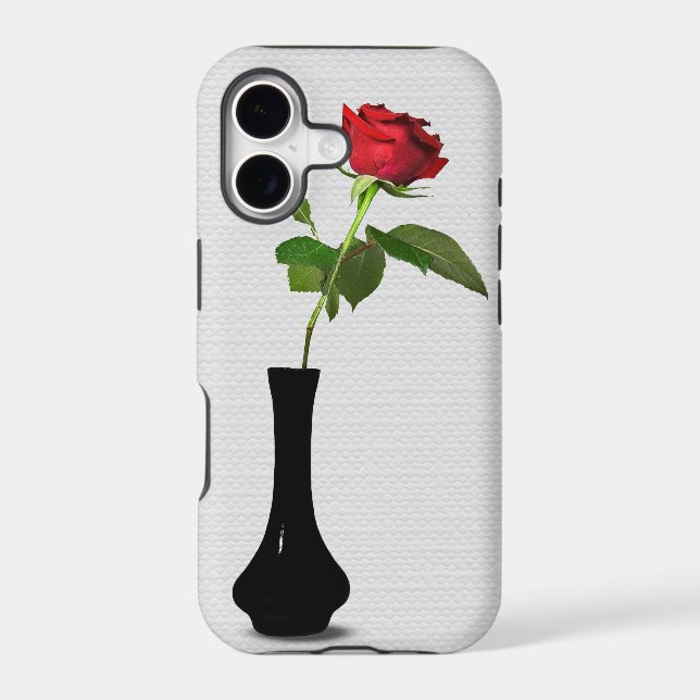 Single Red Rose Iphone Case (Back)