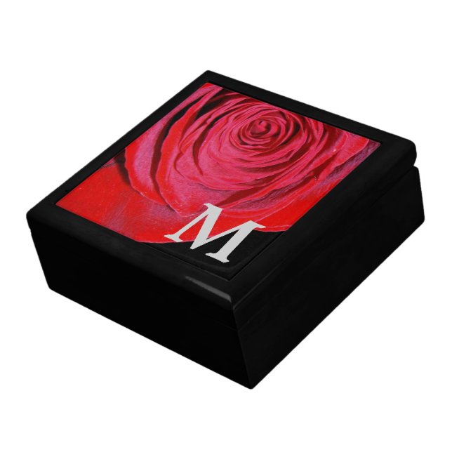 Single Red Rose Monogram Gift Box (Side)