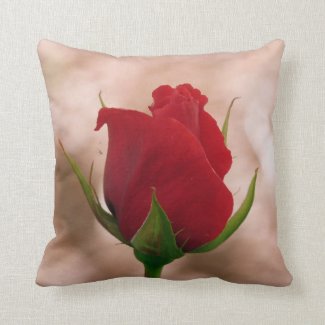 Single Red Rose Pillow/Cushion Throw Pillow