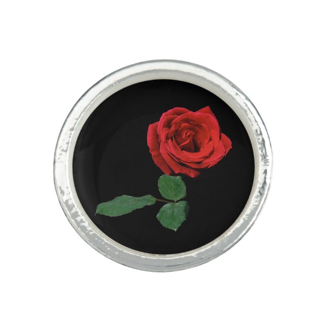 Single Red Rose Ring (Front)