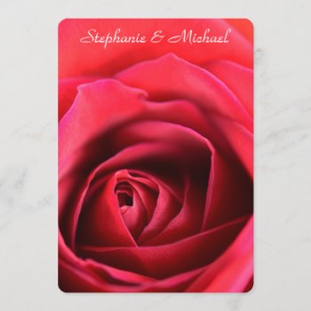 Single Red Rose Wedding Invitation by Westerngirl2 at Zazzle