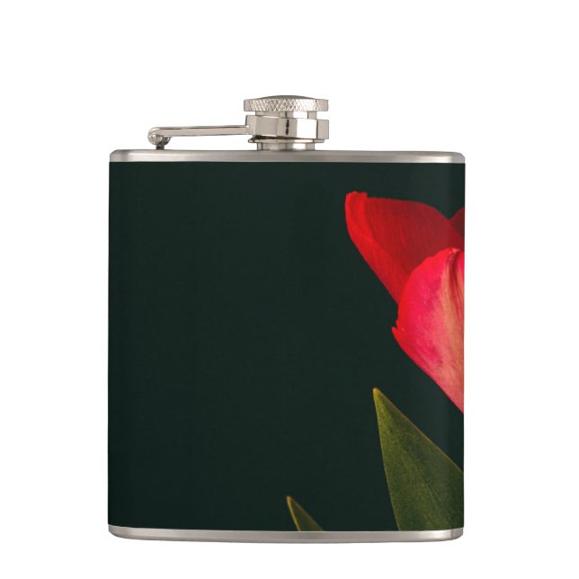 Single Red Tulip Flask (Front)