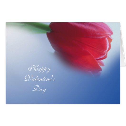 Single red tulip flower cards (Front Horizontal)
