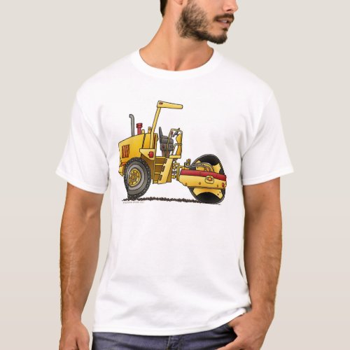 Single Roller Compactor Construction Apparel T_Shirt