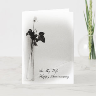 Single Rose Anniversary Card