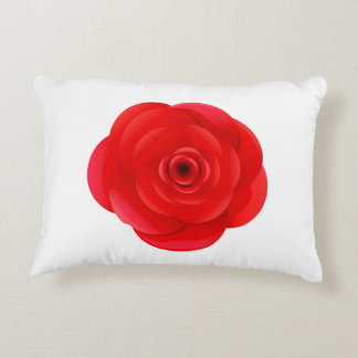 Single Rose flower on Polyester Accent Pillow