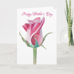 Single Rose Mother's Day Card