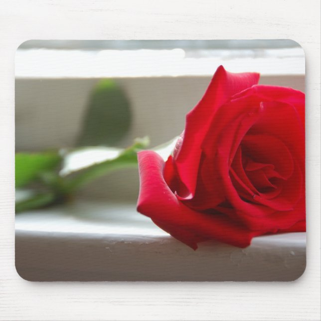 Single Rose Mousepad (Front)