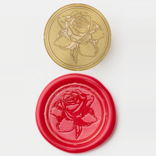 Single Rose Wax Seal Stamp