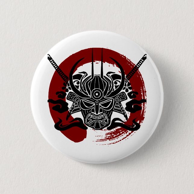 Single Samurai Enso Blood Circle Button (Front)