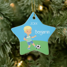 Single Sided Blond Soccer Boy