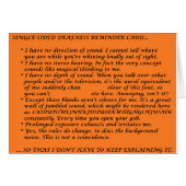 Single-Sided Deafness Crib Sheet (Front Horizontal)