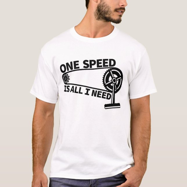Single Speed Fixed Gear Bicycle T-Shirt (Front)
