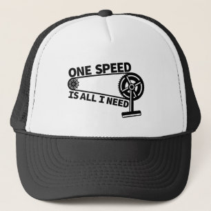 Single Speed Fixed Gear Bike Trucker Hat