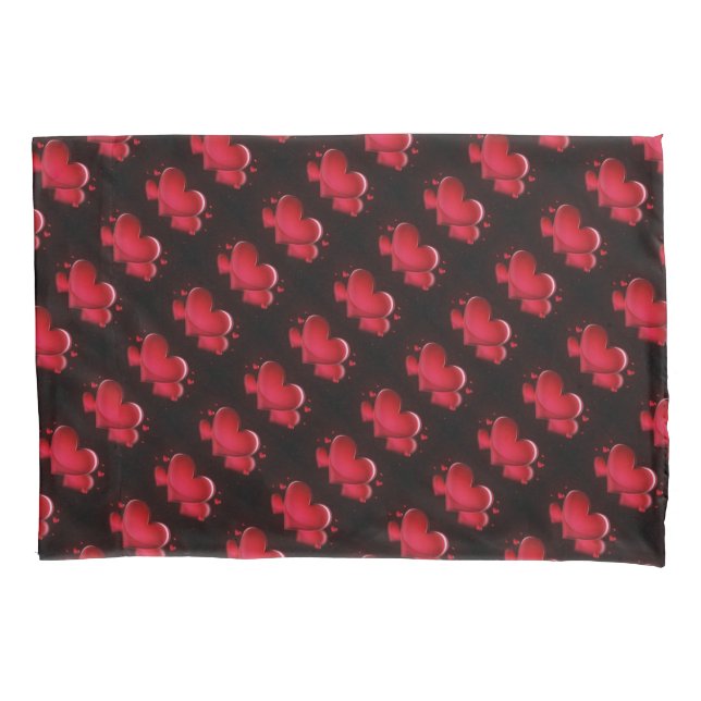 Single Standard Size Pillowcase/Hearts Pillow Case (Front)