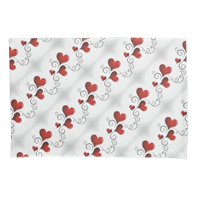 Single Standard Size Pillowcase/Hearts Pillow Case (Front)