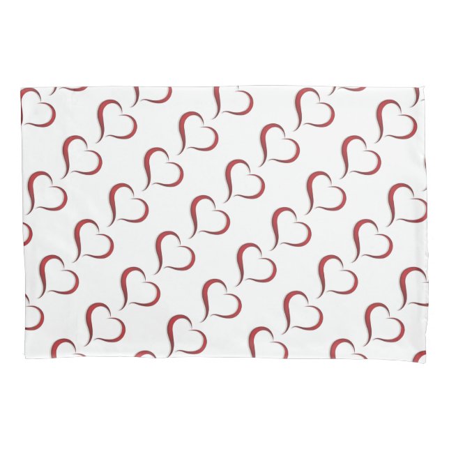 Single Standard Size Pillowcase/Hearts Pillowcase (Front)