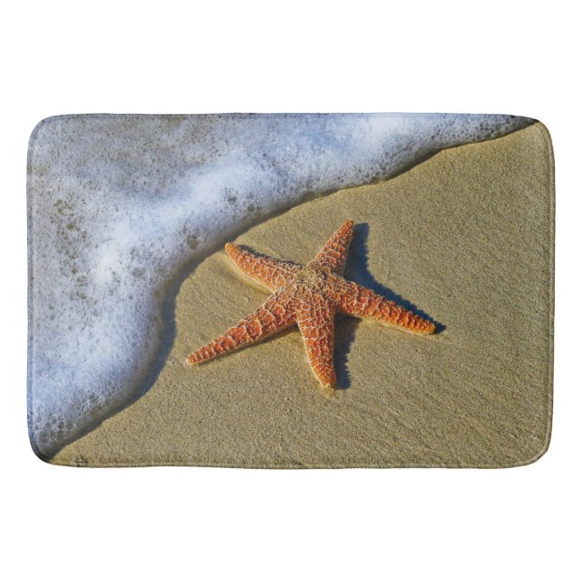 Single Starfish on Beach Bathroom Mat (Front)